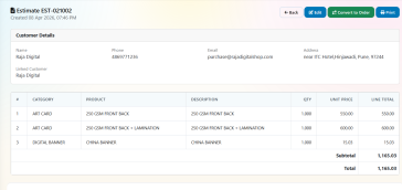 Cashflow and payment dashboard preview