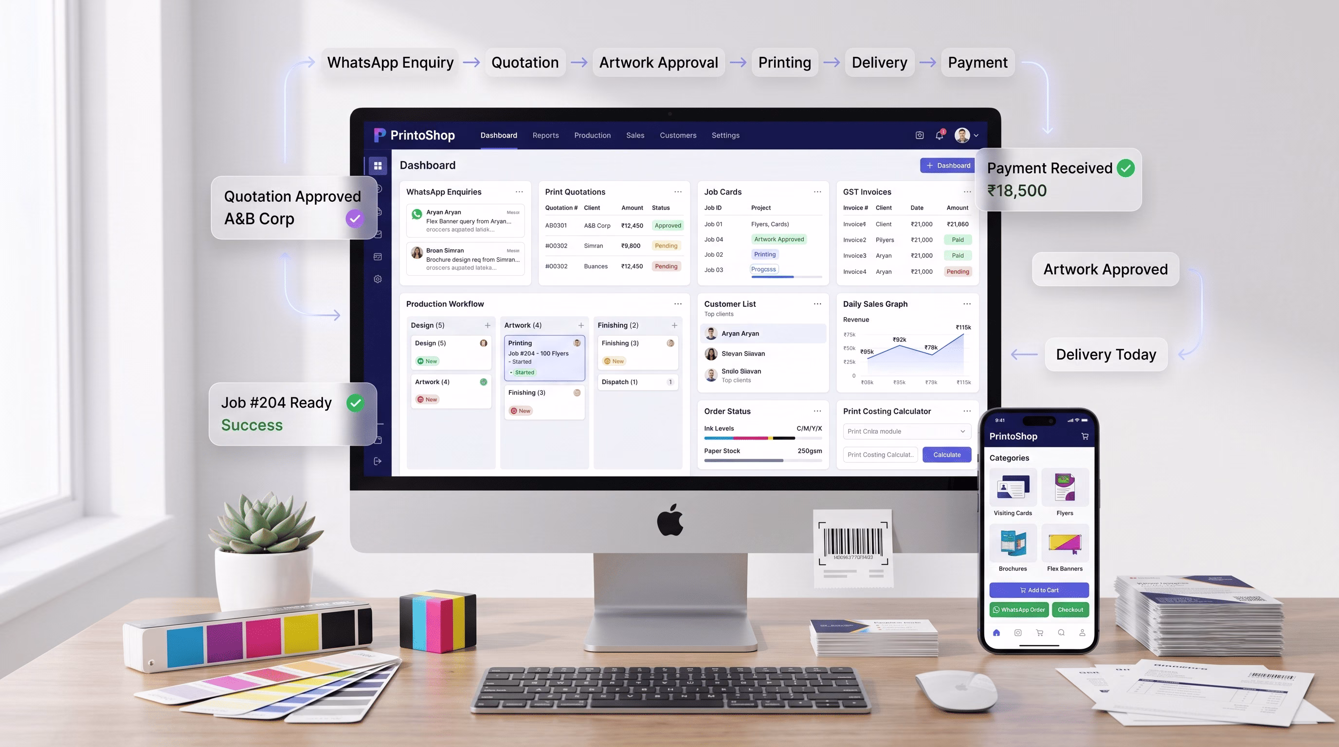 PrintoShop order and payment tracking preview 2